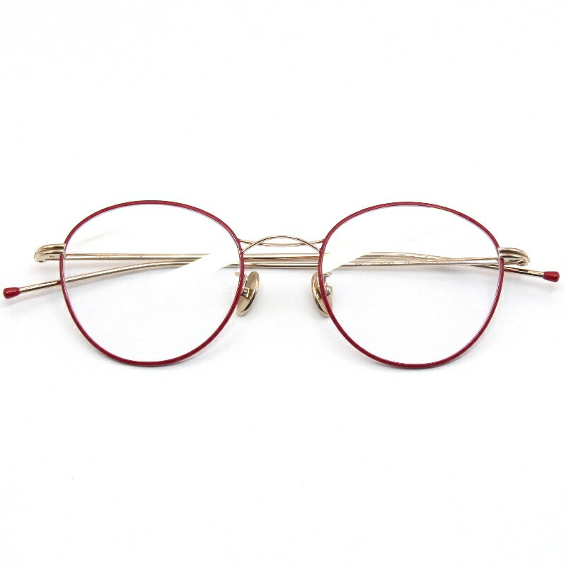 Rakuten - 【中古】未使用 Mr.Gentleman EYEWEAR ミスタージェントルマン メガネフレーム JOHNNY II 日本製 ジョニー2 ボストン P Red Pink/Goldツインブリッジ メタル メガネ 眼鏡 サングラス 61005413