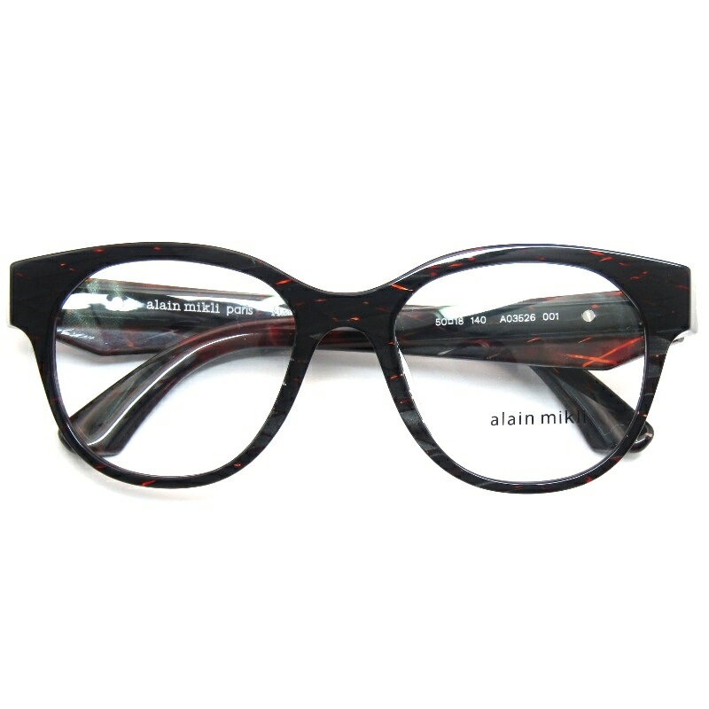OAKLEY - 【中古】未使用 alain mikli アランミクリ メガネフレーム A03526 イタリア製 ボストン/ウェリントン 001 Black rhombus rouge nacreeばね丁番 USフィット メガネ 眼鏡 サングラス 61005415