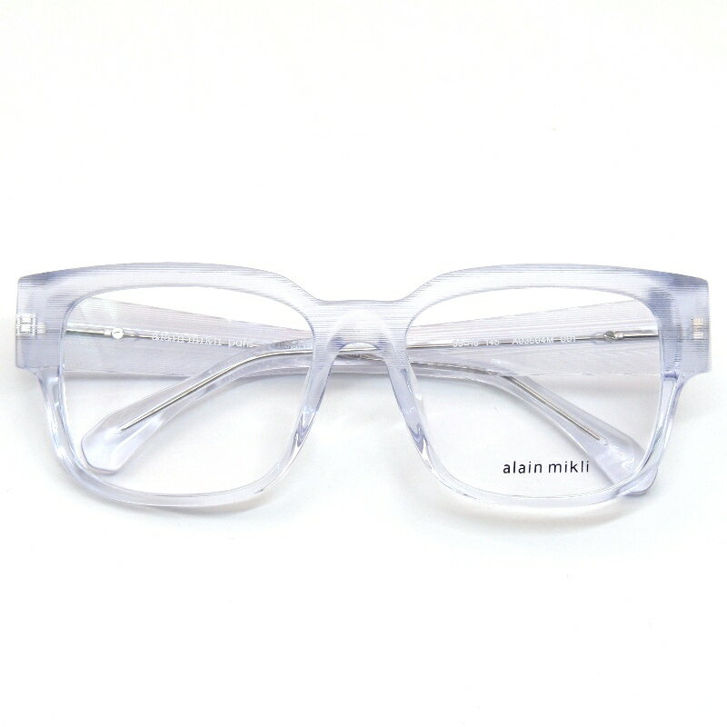 JEAN-PAUL Gaultier - 【中古】未使用 alain mikli アランミクリ メガネフレーム A03504M イタリア製 スクエア ばね丁番 USフィット 001 Crtystal メガネ 眼鏡 サングラス 61005417