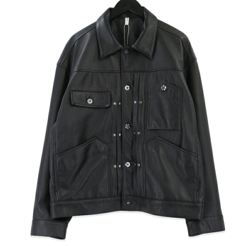 Other - 【中古】未使用 CCU シーシーユー TRACKER JACKET SH-71-C-SHEEP-4 レザージャケット シープ 羊革 ブラック 黒 2 メンズ 99000852