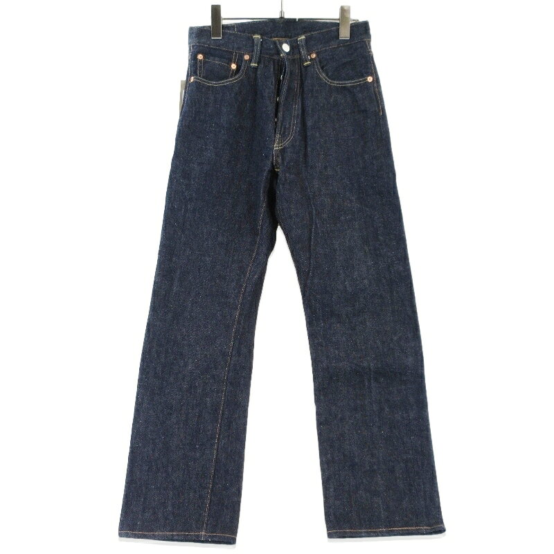 【中古】美品 WAREHOUSE ウエアハウス デニムパンツ 800XX ノンテーパードストレート 14.5oz メンフィスコットン インディゴ 29/32 ボタンフライ 日本製 メンズ 99000857