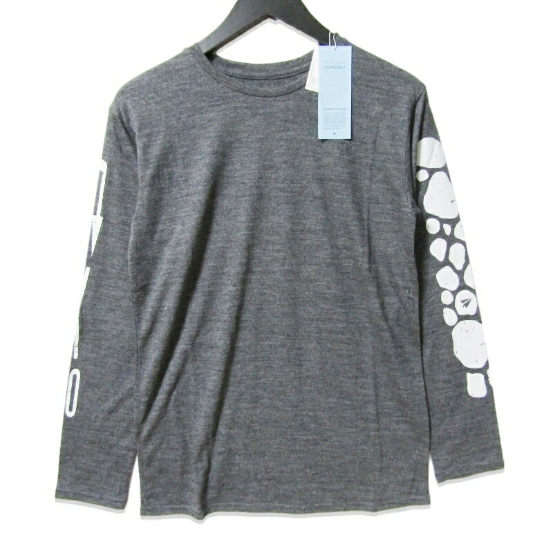 Rakuten - 【中古】未使用 PaperSky ペーパースカイ Merino Multi LS T-shirt PS231317 長袖Tシャツ メリノマルチ Top Gray Mグラフィックプリント ウール ポリエステルメンズ 27113526