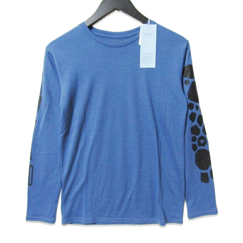 Rakuten - 【中古】未使用 PaperSky ペーパースカイ Merino Multi LS T-shirt PS231317 長袖Tシャツ メリノマルチ グラフィックプリント Blue Sウール ポリエステルメンズ 27113528