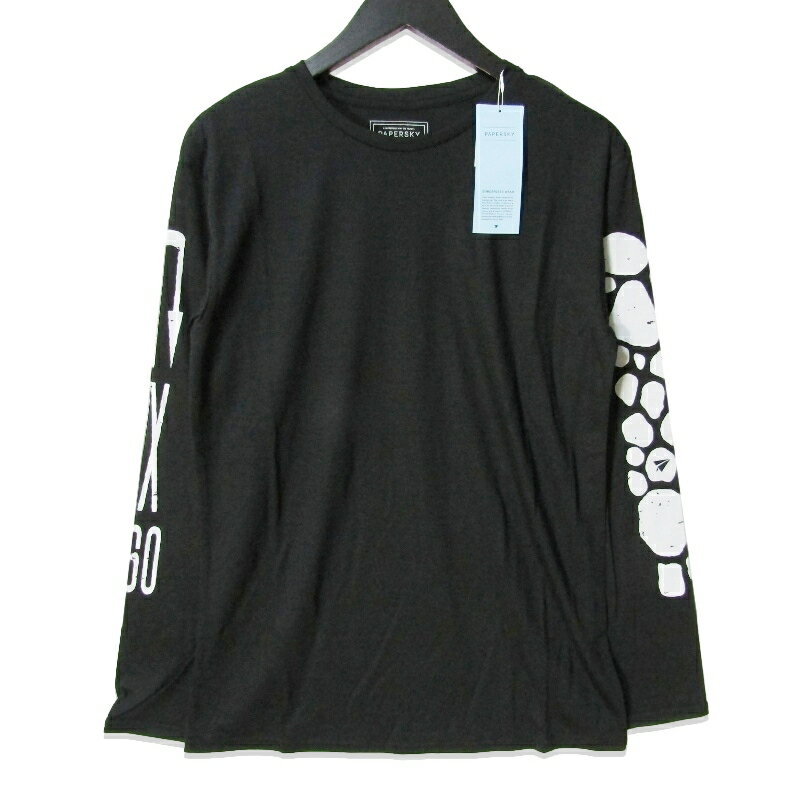 Rakuten - 【中古】未使用 PaperSky ペーパースカイ Merino Multi LS T-shirt PS231317 長袖Tシャツ メリノマルチ グラフィックプリント Black Lウール ポリエステルメンズ 27113534