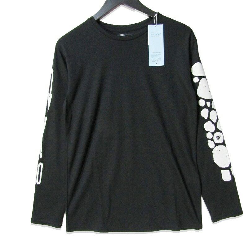Rakuten - 【中古】未使用 PaperSky ペーパースカイ Merino Multi LS T-shirt PS231317 長袖Tシャツ メリノマルチ グラフィックプリント Black Mウール ポリエステルメンズ 27113535