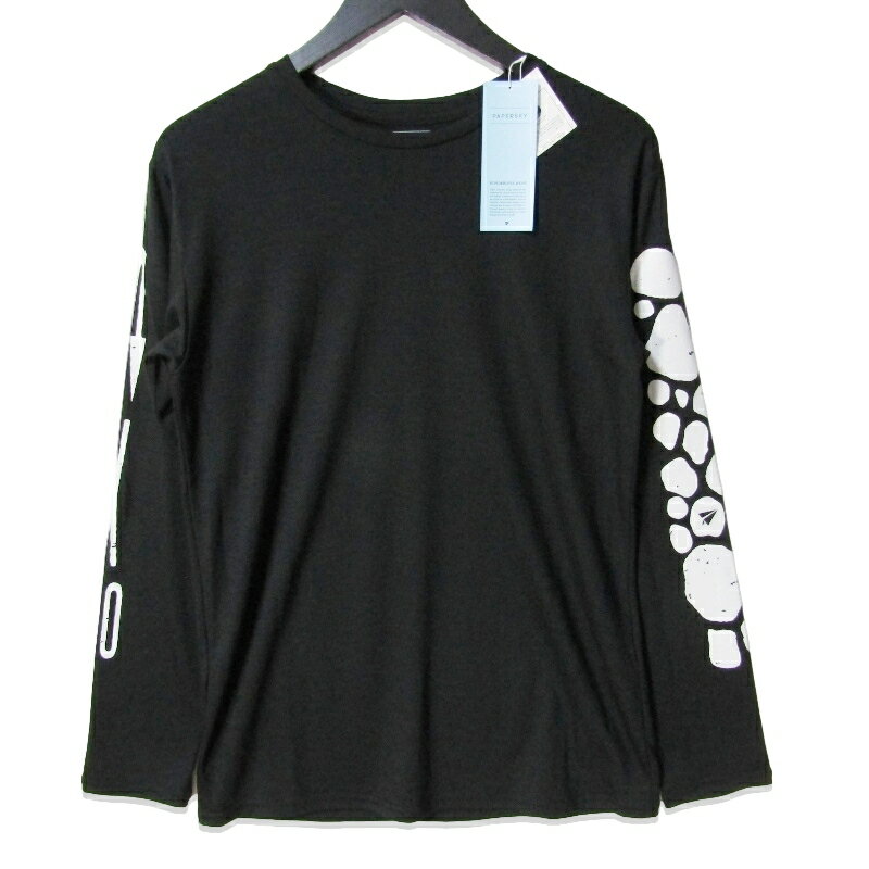 Rakuten - 【中古】未使用 PaperSky ペーパースカイ Merino Multi LS T-shirt PS231317 長袖Tシャツ メリノマルチ グラフィックプリント Black Mウール ポリエステルメンズ 27113536