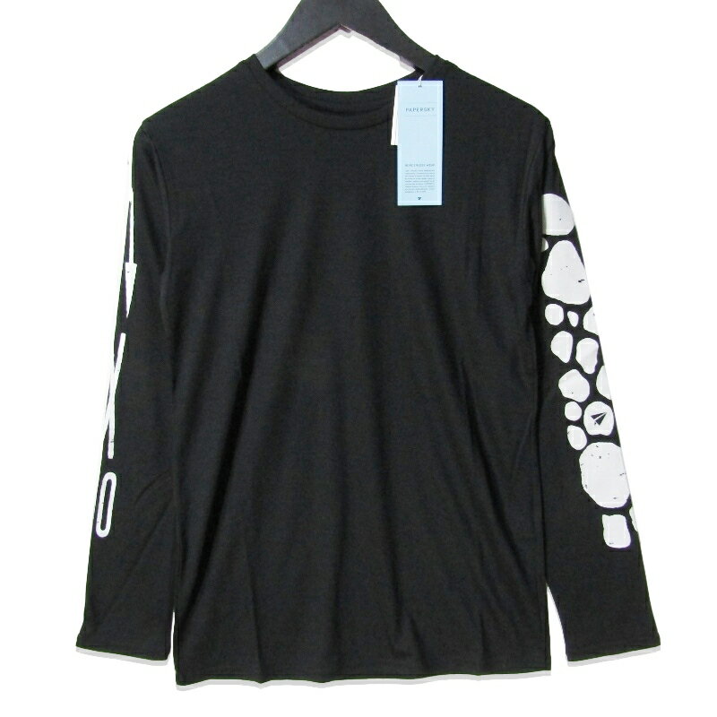 Rakuten - 【中古】未使用 PaperSky ペーパースカイ Merino Multi LS T-shirt PS231317 長袖Tシャツ メリノマルチ グラフィックプリント Black Sウール ポリエステルメンズ 27113537