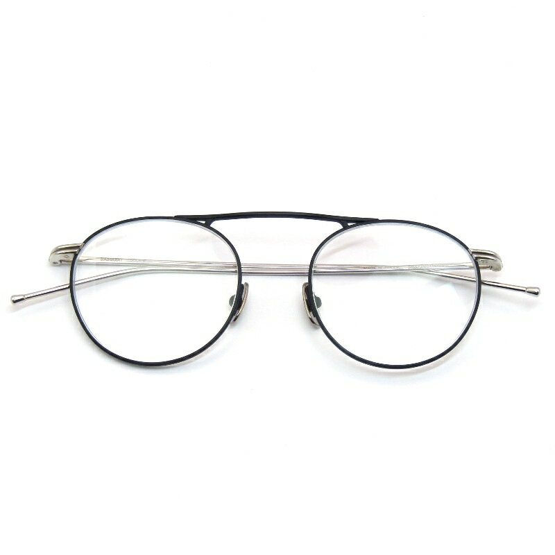 JEAN-PAUL Gaultier - 【中古】未使用 Mr.Gentleman EYEWEAR ミスタージェントルマン メガネフレーム BASQUIAT 日本製 バスキア E Matte Black/Silverボストン トップバー ハイブリッジ メタル メガネ 眼鏡 サングラス 61005425