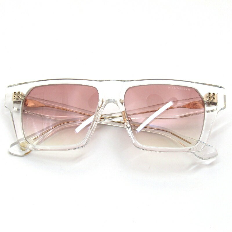 【中古】未使用 DITA ディータ サングラス VENZYN DTS720-A-02AF 日本製 ベンジン ウェリントン アジアンフィット CRYSTAL CLEARPink Gradient メガネ 眼鏡 サングラス 61005431