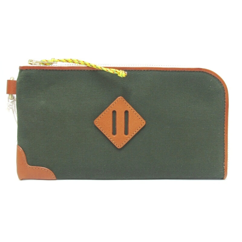 Rakuten - 【中古】未使用 holo ホロ 長財布 Campers Wallet Large キャンパーズウォレットラージ L字ファスナー 薄マチ Olive Drab レザー 28012470