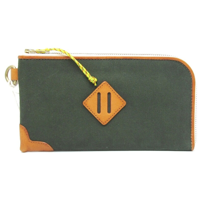 Rakuten - 【中古】未使用 holo ホロ 長財布 Campers Wallet Large キャンパーズウォレットラージ L字ファスナー 薄マチ Olive Drab レザー 28012471