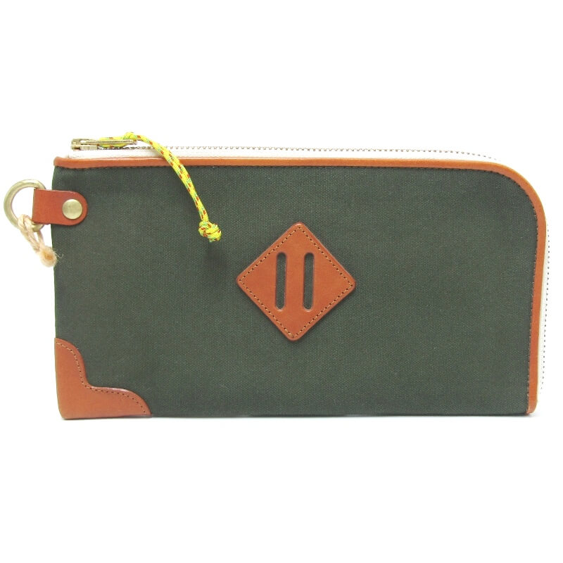 Rakuten - 【中古】未使用 holo ホロ 長財布 Campers Wallet Large キャンパーズウォレットラージ L字ファスナー 薄マチ Olive Drab レザー 28012472