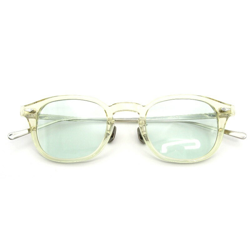 未使用 NOCHINO OPTICAL ノチノオプティカル サングラス JIFUSAN ＃5 日本製 ジフサン 非調光 コンビ CITRON/AMBERボスリントン 鯖江産 ボストン/ウェリントン L.SMOKE GREEN メガネ 眼鏡 サングラス 54000866