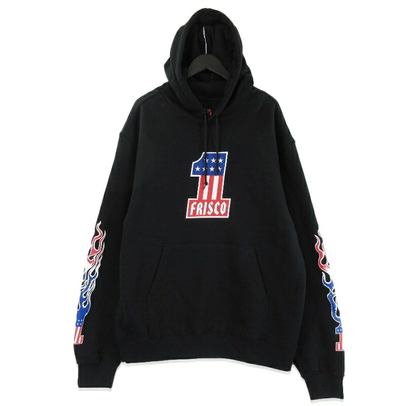Rakuten - 【中古】美品 415 Clothing × US 415クロージング アス プルオーバーパーカー FRISCO #1 PULL OVER HOODIE スウェット ブラック 黒 Lフーディメンズ 71015625