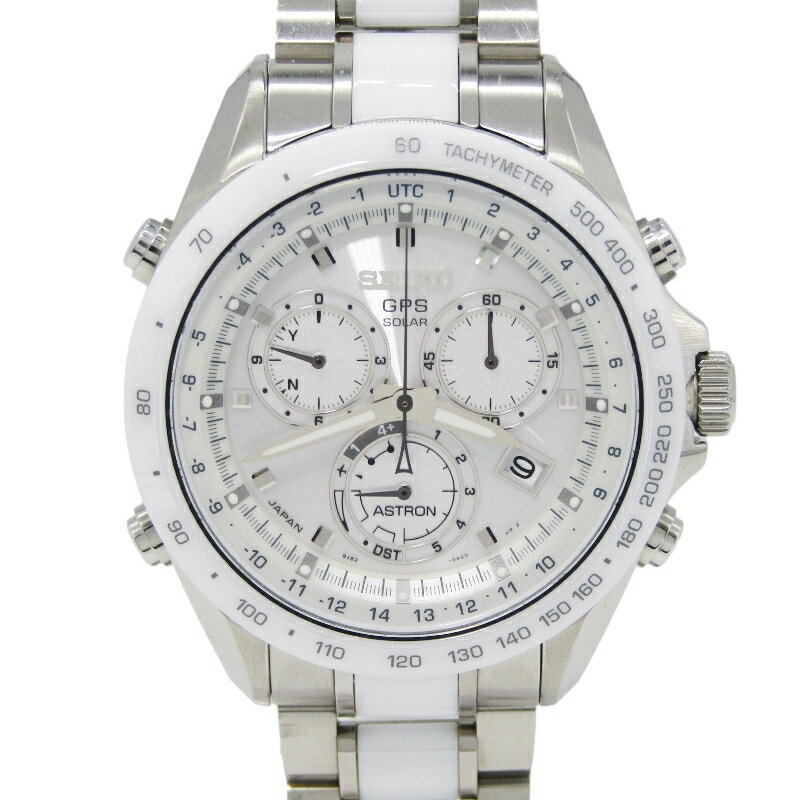 BVLGARI - 【中古】SEIKO セイコー アストロン SBXB027 8X82-0AG0-1 本体のみ GPSソーラー ASTRON セラミック ホワイト クオーツ 腕時計 30013355