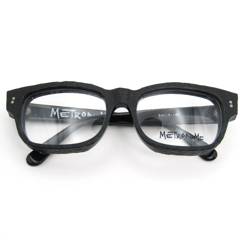 Rakuten - 【中古】未使用 METRONOME メトロノーム メガネフレーム MTJP103 Distortion melancholia 日本製 化石加工 ディストーション C-1 BLACKメランコリア スクエア/オーバル メガネ 眼鏡 サングラス 54000883