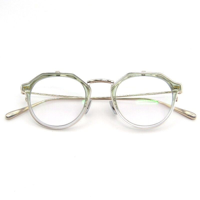 Rakuten - 【中古】未使用 TRAD トラッド メガネフレーム Rue 日本製 ルー TR2202 クラウンパント 跳ね上げ単式 METRONOME C3 Half Green/Gold メガネ 眼鏡 サングラス 54000884