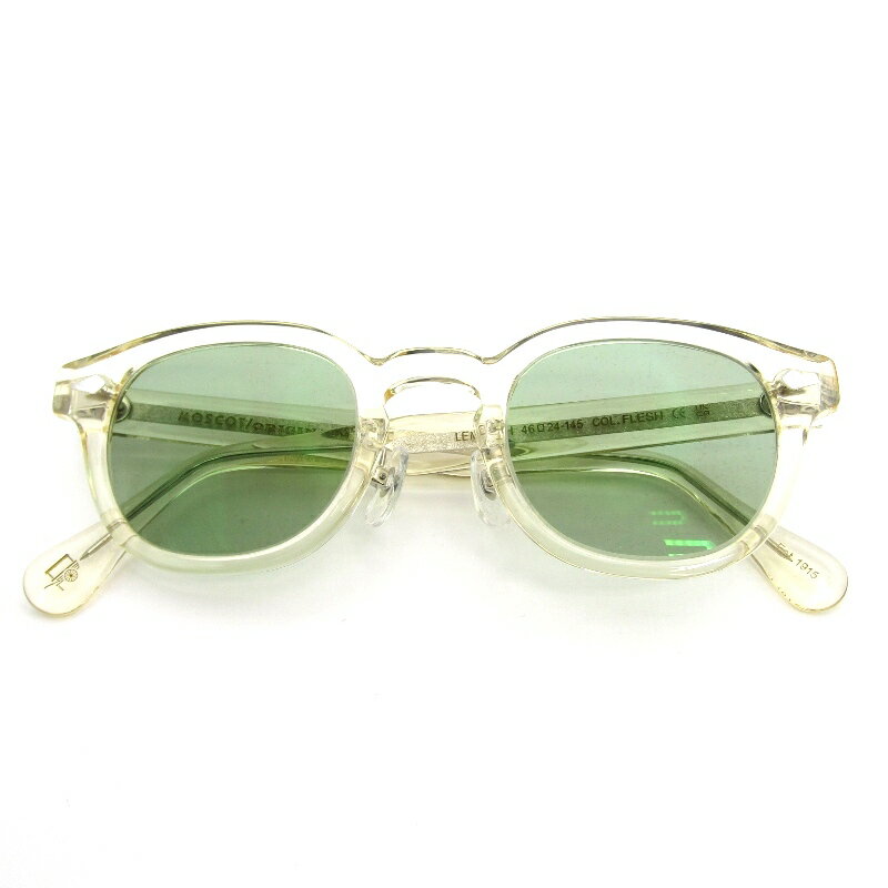 乐天商城 - 【中古】美品 MOSCOT モスコット メガネフレーム LEMTOSH MP 46 度入り 中国製 レムトッシュ ボスリントン FLESHボストン/ウェリントン メタルアームパッド メガネ 眼鏡 サングラス 54000897