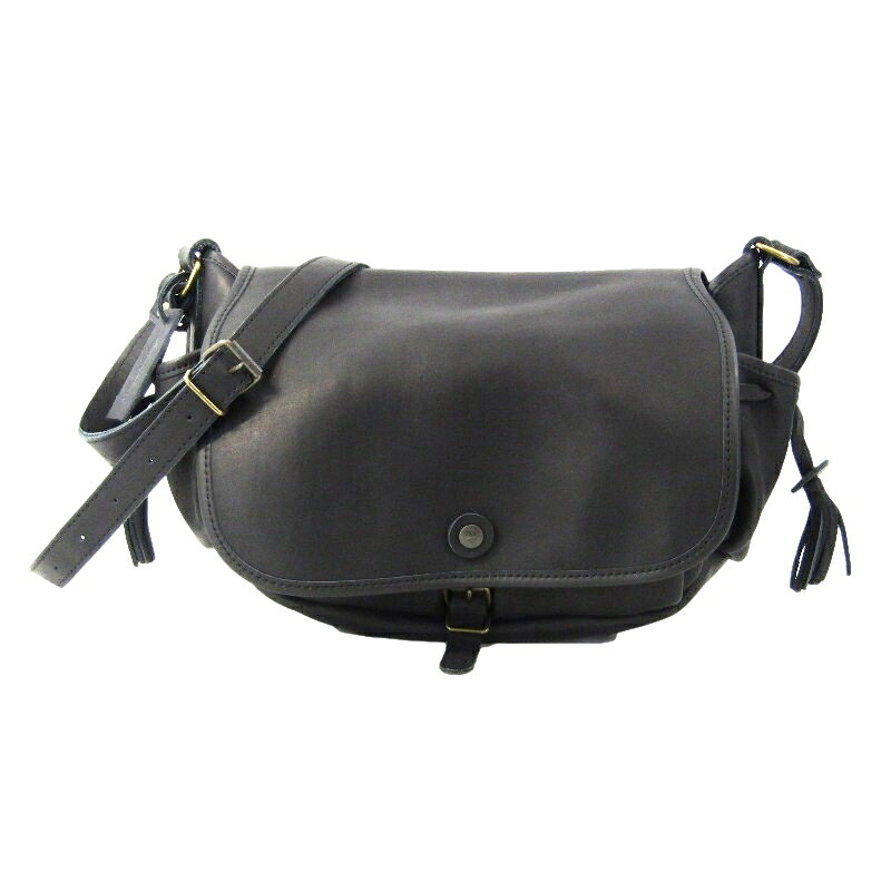 Men'S Bag - 【中古】美品 LE SAC DU BERGER ルサックデュベルジュ ショルダーバッグ MODEL CITY No2 羊飼い(ベルジェ）用 ブラック 黒 ハンドメイド フランス製 フルグレインレザー バッグ 鞄 47000096