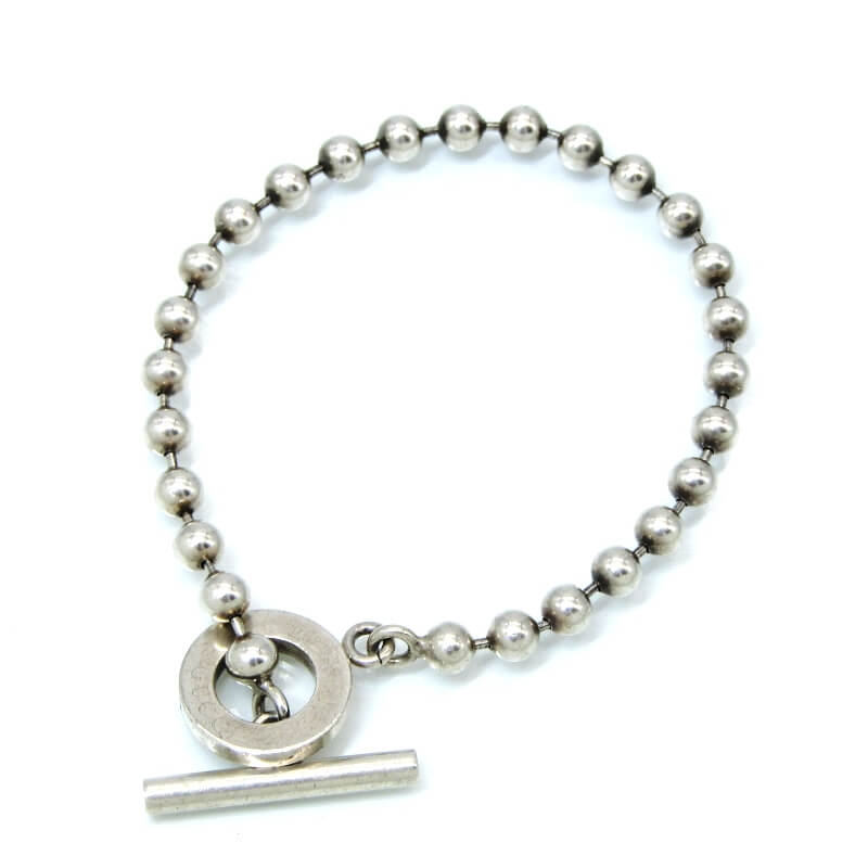 Rakuten - 【中古】GUCCI グッチ ブレスレット 010294 ボールチェーン トグルクロージャー Tバー Ag925/SV925 シルバー 28012564