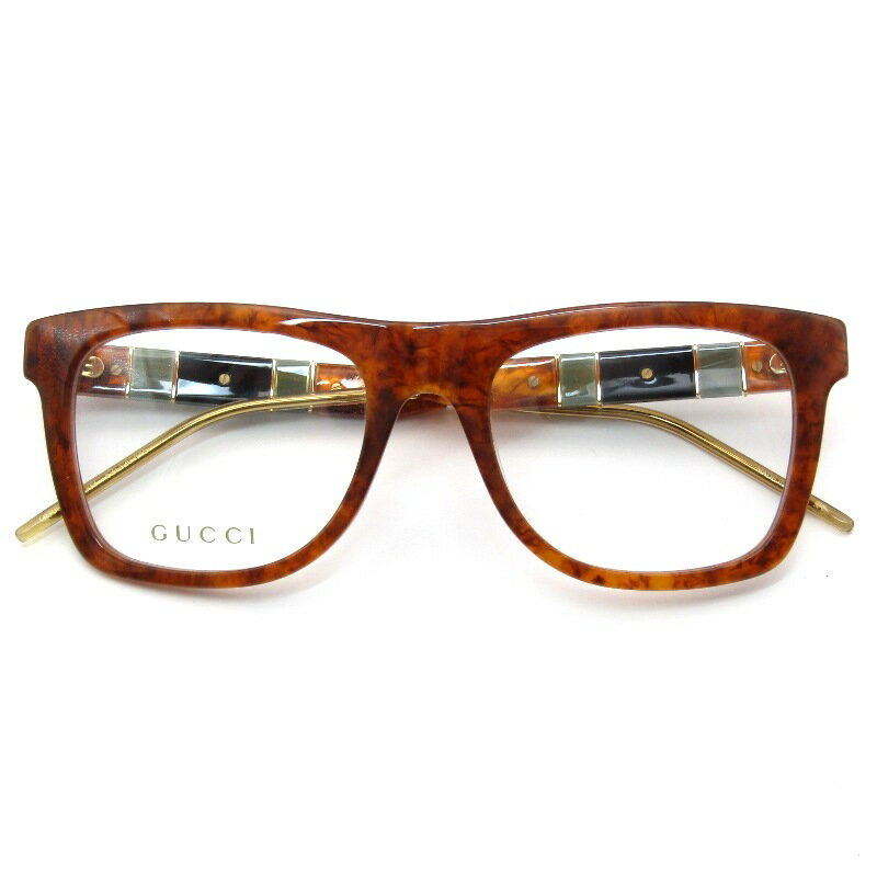 Rakuten - 【中古】未使用 GUCCI グッチ メガネフレーム GG0604O イタリア製 ウェリントン USフィット 003 ハバナ メガネ 眼鏡 サングラス 61005514