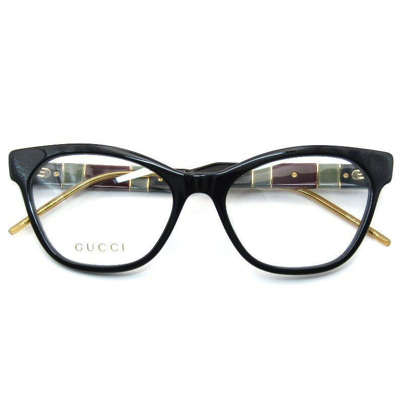乐天商城 - 【中古】未使用 GUCCI グッチ メガネフレーム GG0600O イタリア製 フォックス USフィット 004 ブラック メガネ 眼鏡 サングラス 61005519