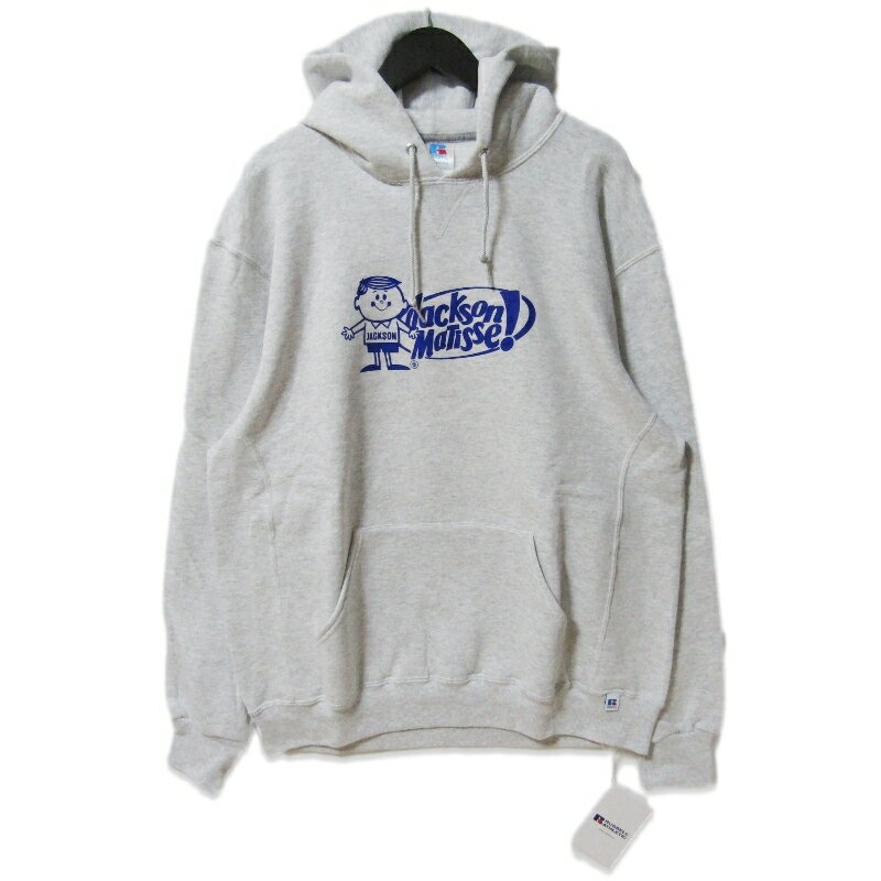 Rakuten - 【中古】未使用 RUSSELL ATHLETIC × Jackson Matisse ラッセル Jackson Boy Dri-Power Sweat Pullover Hoodie RJM-2515 ASH XLプルオーバーパーカー ジャクソンマティス プリントメンズ 27113677