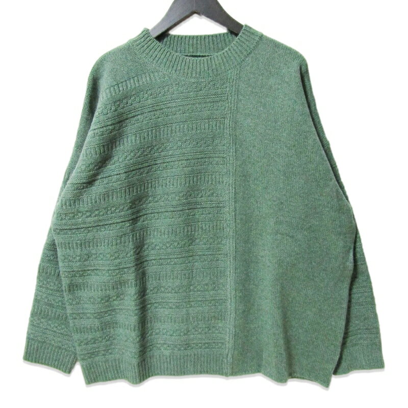 Rakuten - 【中古】美品 VOO ヴォー ニット TRICKY JQ KNIT トリッキー ジャガード織 ウール グリーン Kメンズ 27113679