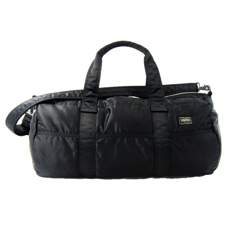 【中古】PORTER ポーター 2WAY ボストンバッグ S タンカー 622-06990 TANKER 2WAY BOSTON BAG(S) ショルダーバッグ ブラック 黒 ロールボストン バッグ 鞄 47000104