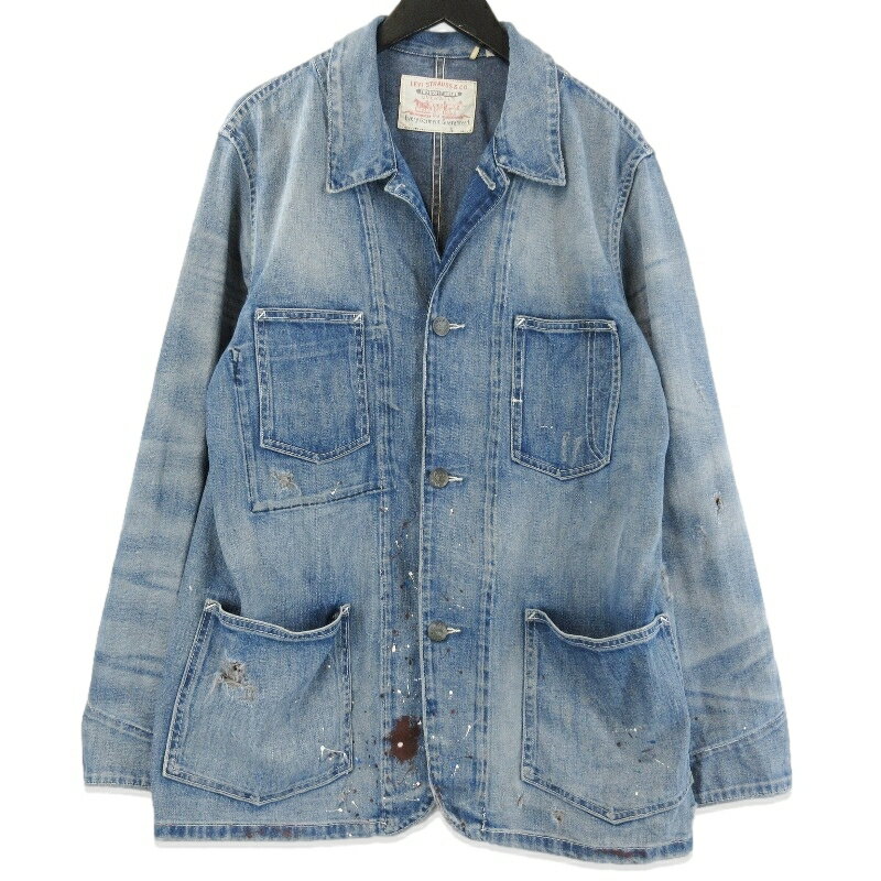 Rakuten - 【中古】Levis リーバイス カバーオール PC9-71950-0006 ダメージ加工 ワークジャケット トルコ製 インディゴ Mメンズ 71015724