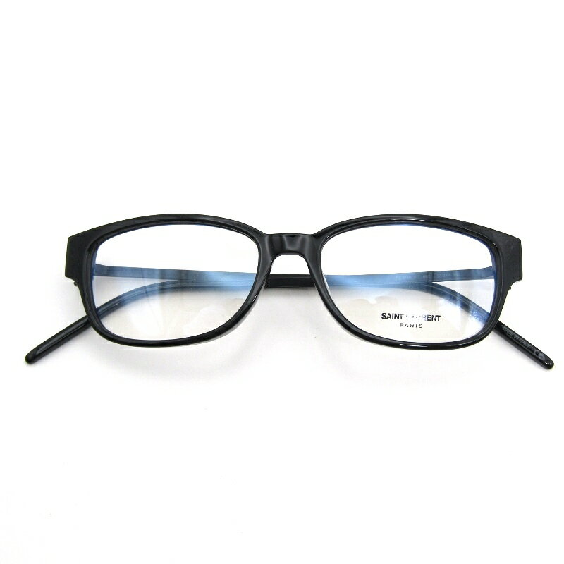 樂天商城 - 【中古】未使用 SAINT LAURENT PARIS サンローラン メガネフレーム SL M48-F イタリア製 ウェリントン フルフィット 002 ブラックコンビ YSLロゴ メガネ 眼鏡 サングラス 54000934