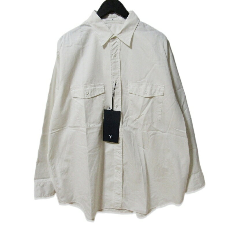 Rakuten - 【中古】未使用 Y ワイ 長袖シャツ 165-5150314 ORGANIC COTTON HIGH DENSITY SATIN SH コットンサテン ホワイト 白 Lメンズ 27113709
