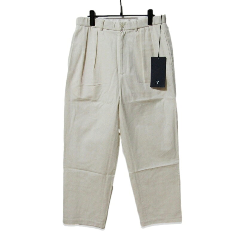Rakuten - 【中古】未使用 Y ワイ チノトラウザーズ 165-5140383 ORGANIC COTTON TENCEL CHINO TR ドローコード ホワイト 白 Mメンズ 27113714