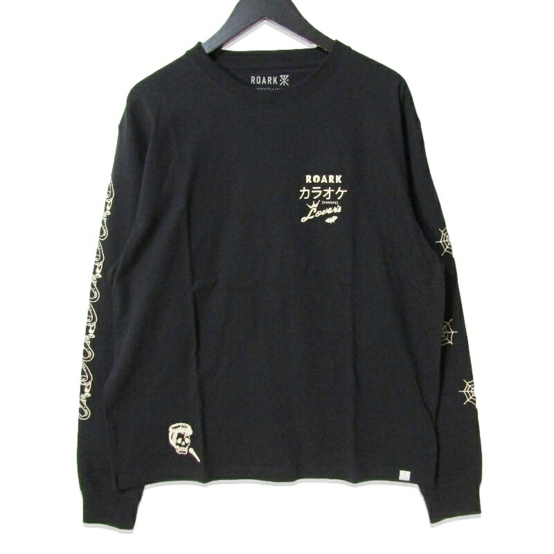 Rakuten - 【中古】美品 ROARK ロアーク 長袖Tシャツ KARAOKE LOVERS プリントT ロンT ブラック 黒 Mメンズ 27113724