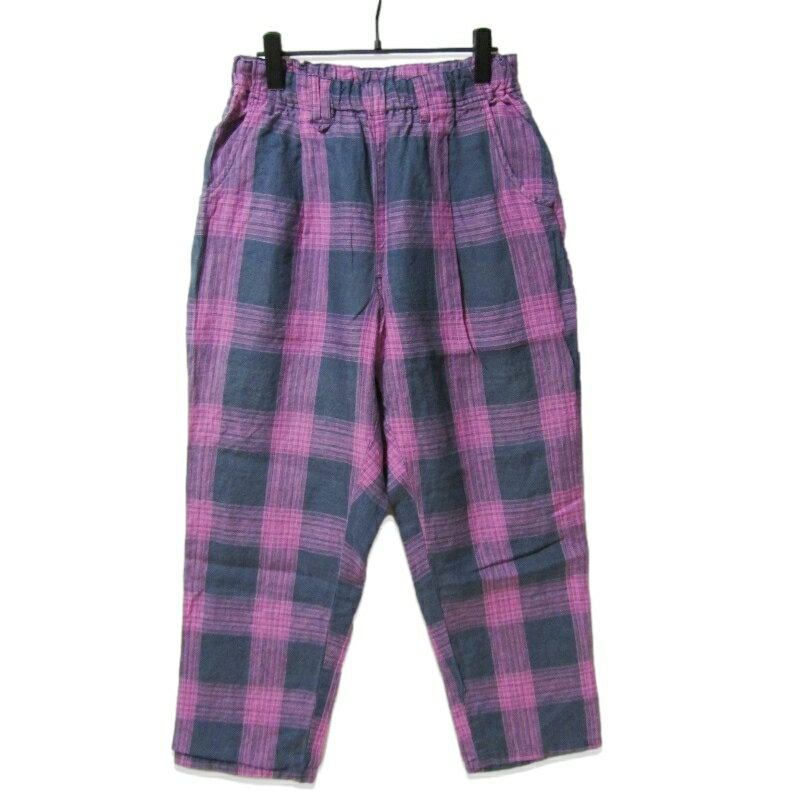 Rakuten - 【中古】美品 VOO ヴォー イージーパンツ BIG CHECK EZ SLACKS チェック タックパンツ ネイビー 2メンズ 27113728