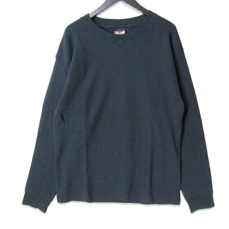 Rakuten - 【中古】美品 BAYSIDE ベイサイド サーマルロングスリーブ MADE IN USA ヘビーウェイト 7.5oz 長袖Tシャツ ネイビー Mメンズ 27113750