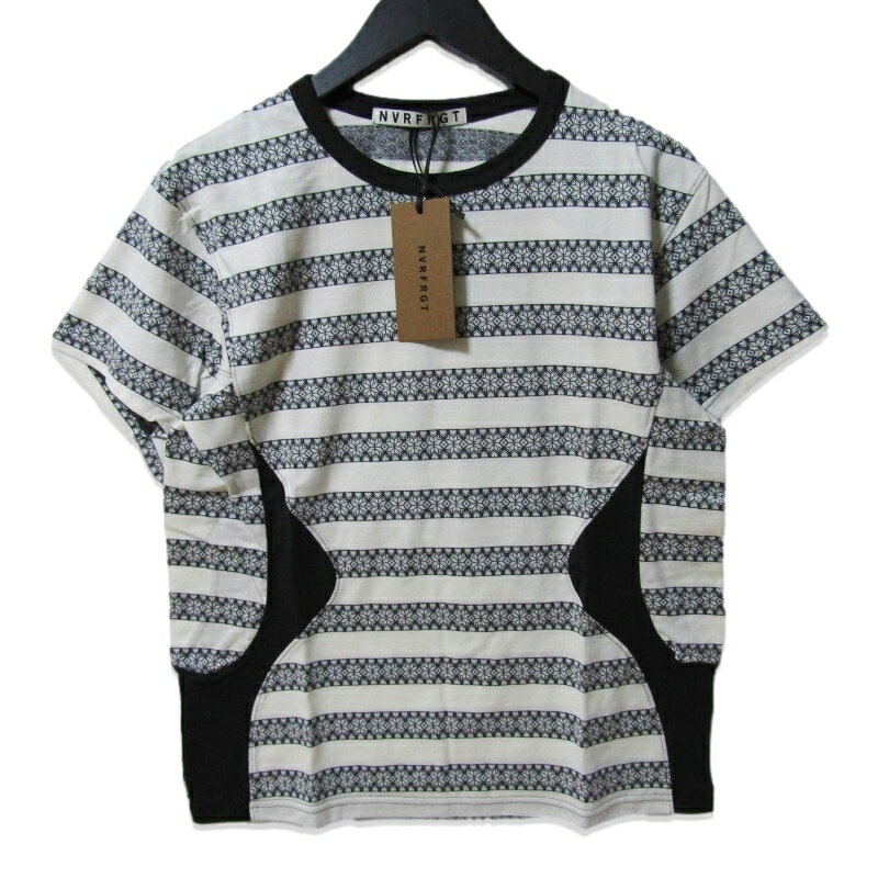 Rakuten - 【中古】未使用 NVRFRGT ネヴァーフォーゲット NORDIC PATTERN JACQUARD T-SHIRT NF251T05 半袖Tシャツ ホワイト 白 1ノルディックパターン ボーダーメンズ 27113767
