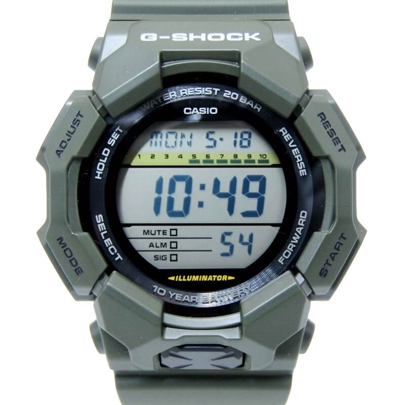 Rakuten - 【中古】美品 CASIO G-SHOCK Gショック GD-010-3JF カーボンコアガード デジタル ビッグケース デジタル オリーブ グリーン バイオマスプラスチック ワイドフェイス カシオ 腕時計 28012624