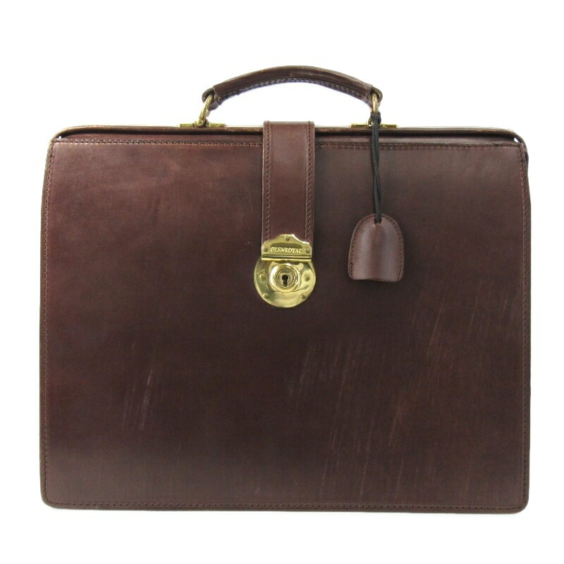樂天商城 - 【中古】美品 GLENROYAL グレンロイヤル SLIM TOP FRAME CASE 609988 ブライドルレザー 2室 ブリーフケース ダレスバッグ CIGAR英国製 バッグ 鞄 61005587