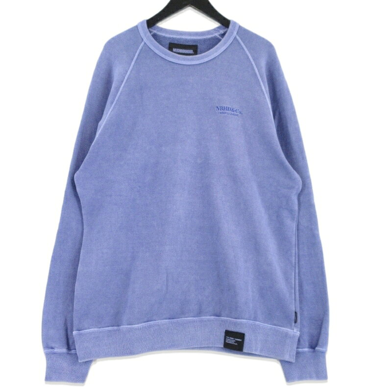 Rakuten - 【中古】美品 NEIGHBORHOOD ネイバーフッド PIGMENT DYED SWEAT SHIRT LS 261FPNH-CSM01 スウェット 顔料染め加工 ブルー L メンズ 99000941