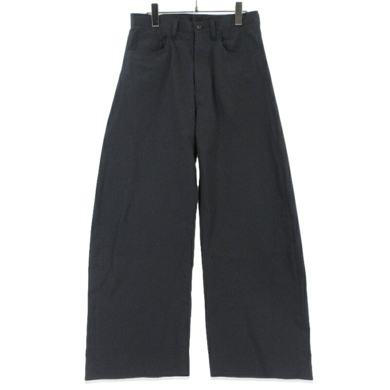 Rakuten - 【中古】ssstein シュタイン コットンサテン ラウンドパンツ ST.1401 Cotton Satin Round Pants ジップフライ ブラック 黒 S メンズ 99000963
