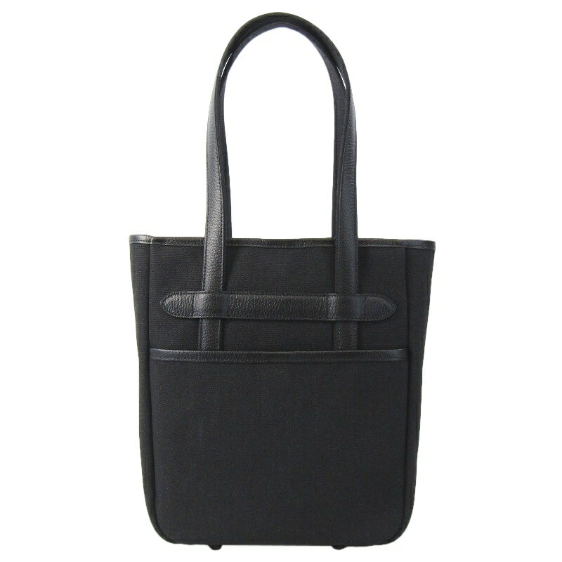 Rakuten - 【中古】美品 THE SOLE ザソール トートバッグ JOHN bis ジョン キャンバス/レザー Flathority製 ブラック 黒[外装]正面に擦れ[金具]底鋲に細かなキズバッグ 鞄 61005603