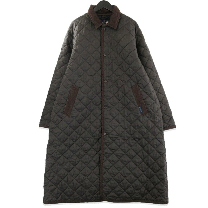 Rakuten - 【中古】LAVENHAM ラベンハム キルティングコート LV6023 Chantry チャントリー ロングラインシルエット ダークチョコレート XXLイギリス製 スナップボタンメンズ 71015795