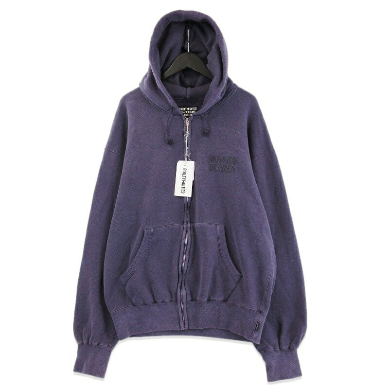 Rakuten - 【中古】美品 WACKO MARIA ワコマリア ジップパーカー 26SS-WMC-SS04 WASHED MIDDLE WEIGHT FULL ZIP HOODED SWEAT SHIRT パープル Lウォッシュ加工 コットンメンズ 71015805