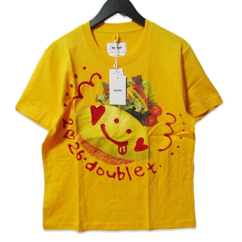 Rakuten - 【中古】未使用 doublet ダブレット KETCHUP MESSAGE OMURICE T-SHIRT 26SS30CS426 半袖Tシャツ グラフィックプリント YELLOW XLメンズ 27113777