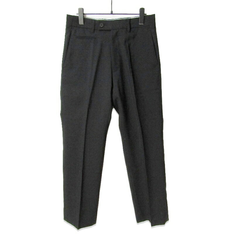 Rakuten - 【中古】美品 MATSUFUJI マツフジ トラウザー M243-0401 Water-repellent Wool Straight Trousers ウール スラックス ブラック 黒 2日本製メンズ 27113823
