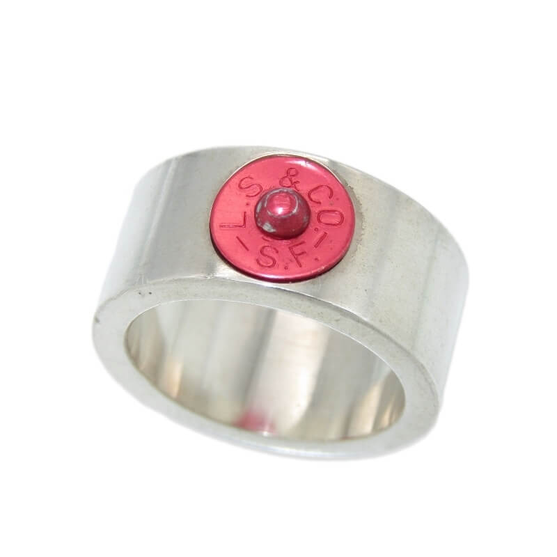 Rakuten - 【中古】BUTTON WORKS ボタンワークス リング ヴィンテージリーバイスリベット レッド BW Dead Stock LS Rivet Ring BW-0166 SV925 19号 シルバー 28012678