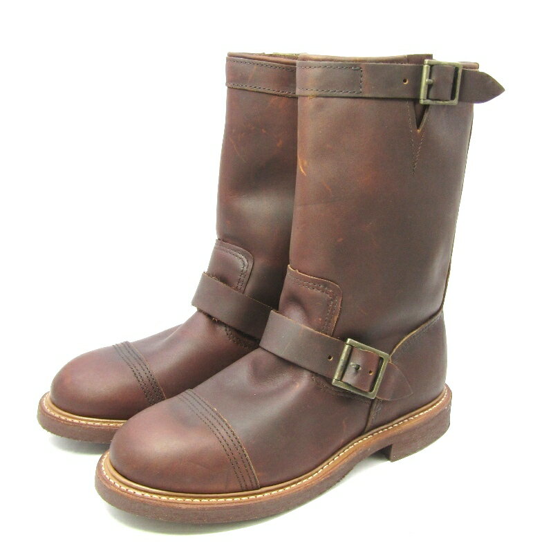 未使用 REDWING レッドウィング US9D 27cm アイアンスミス 8121 2011年製 ブラウン キャップトゥ 芯なし アンバー ハーネス IRONSMITH プルオンブーツ ブーツ 35005599