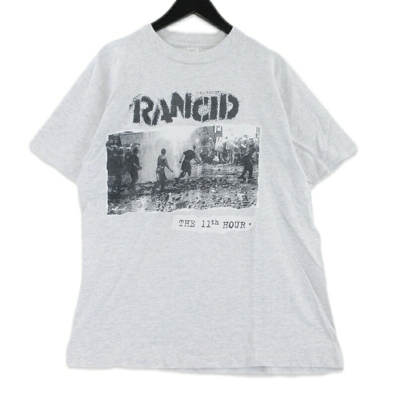 Rakuten - 【中古】ヴィンテージバンドTシャツ ランシド Rancid The 11th Hour 1996 半袖Tシャツ 90s ダブルステッチ グレー L メンズ 99000971