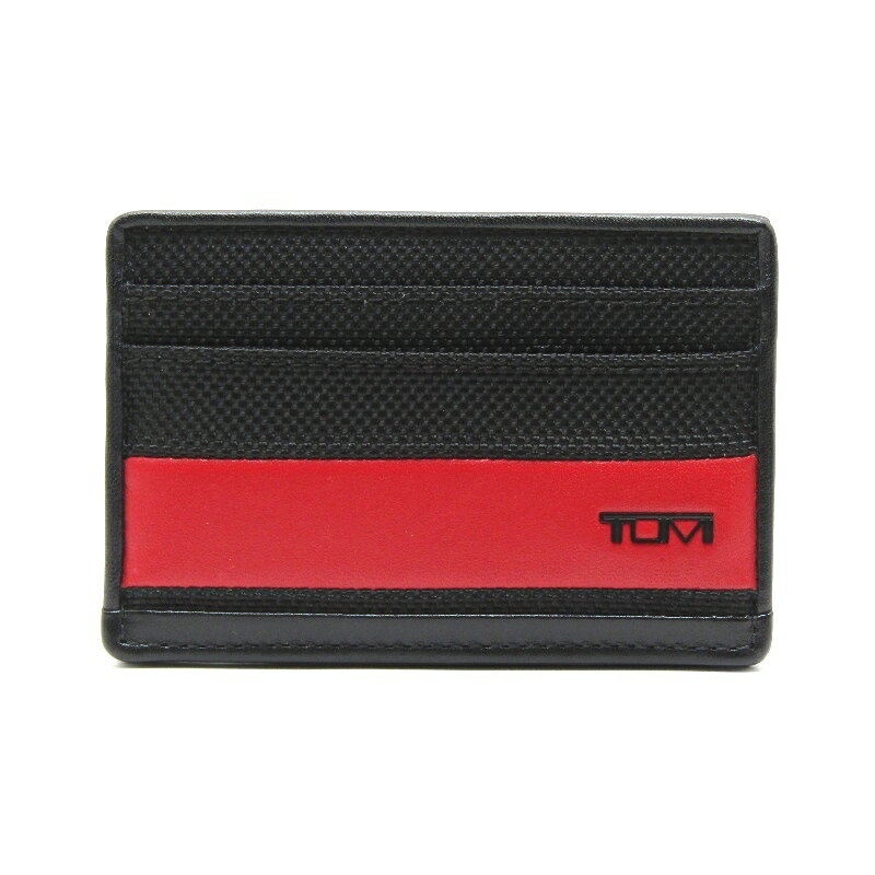 乐天商城 - 【中古】美品 TUMI トゥミ スリム カードケース ALPHA 01192259D2 バリスティックナイロン パスケース ブラック 黒レザー 61005643